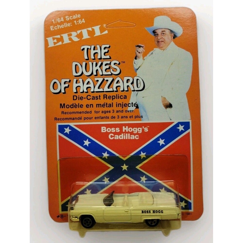 VINTAGE ERTL 1981 DUKES OF HAZZARD BOSS HOGG CADILLAC NEW SEALED Blister pack